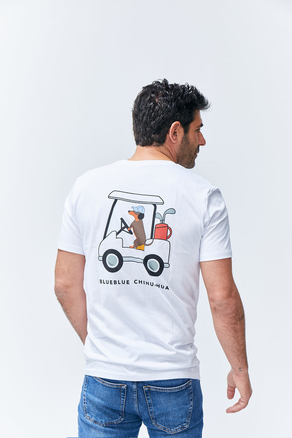 Camiseta Algodón Orgánico Perro Golfista