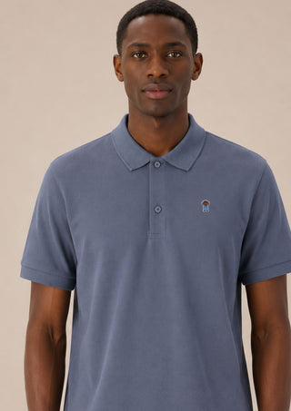 Polo algodón orgánico Gris Azulado