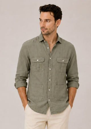 Camisa Lino Guayabera Khahi