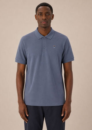 Polo algodón orgánico Gris Azulado