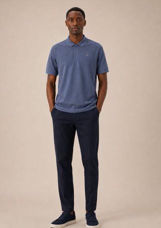 Polo algodón orgánico Gris Azulado