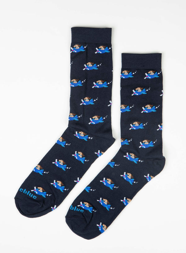 Calcetines Azules Perro Volador - BLUEBLUE CHIHUAHUA