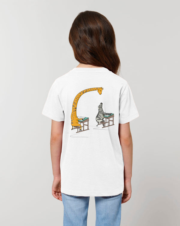 Kids Giraffe In Class T -shirt