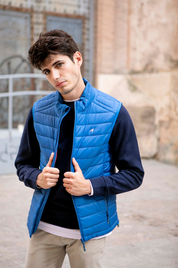 Electric blue padded vest